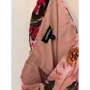 Express Women’s Size 12 Floral Pleated Skirt Pink Romantic Flowy